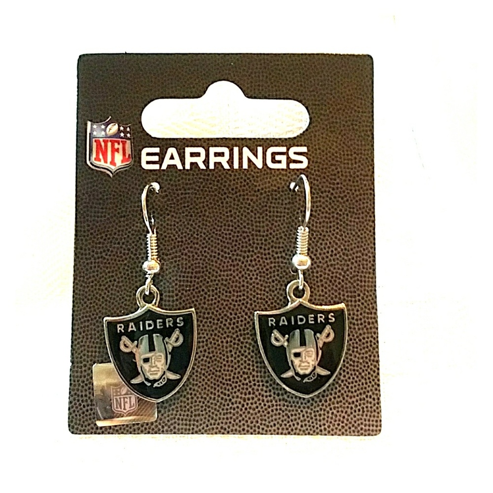 Oakland Raiders Dangle Earrings